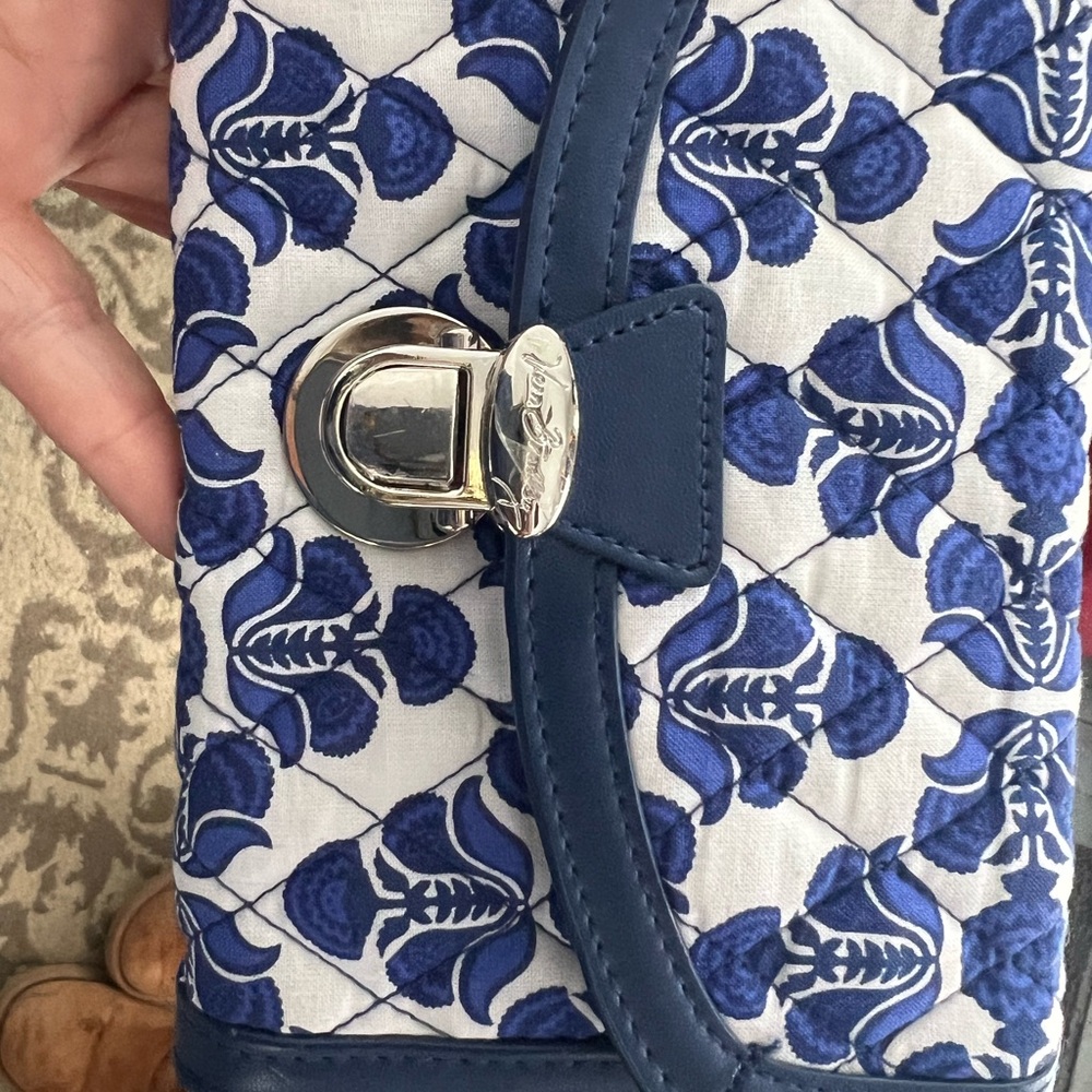 Vera Bradley Ultimate Wristlet in the "Cobalt Tile" pattern  NEW